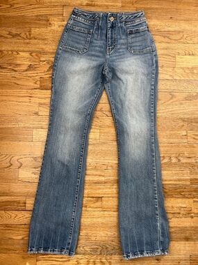 KanCan Women's Bootcut Denim Jeans in Medium Blue Wash